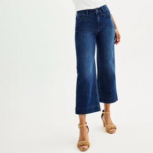 Sonoma Wide Leg Ankle Jeans in Dark Wash - Size 12​